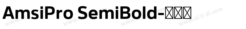 AmsiPro SemiBold字体转换